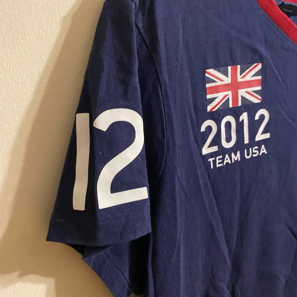 Women's Ralph Lauren 2012 Team‎ USA London Olympics #12 Blue T-Shirt Size XL - Image 3