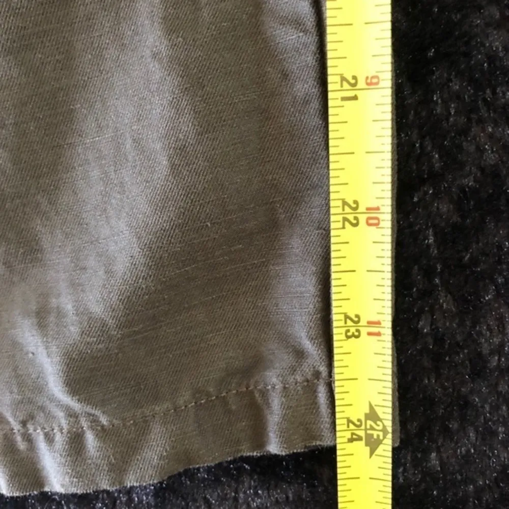 Zara Green High Waist Paper Bag Pants Size M - Image 5