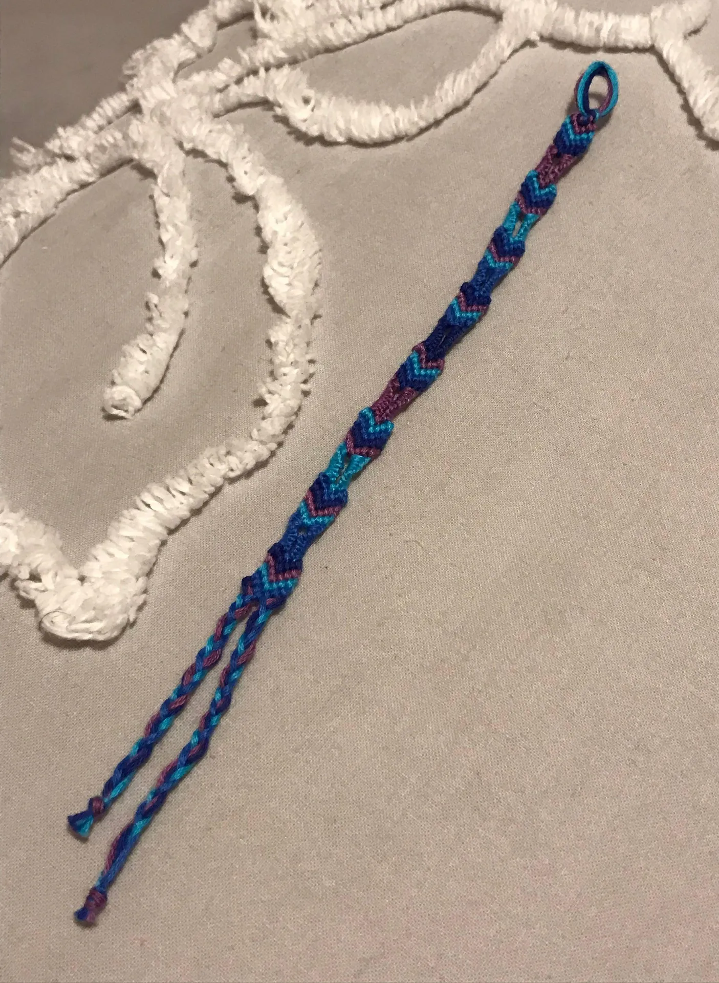 Handmade Friendship Bracelet Blue - Image 4