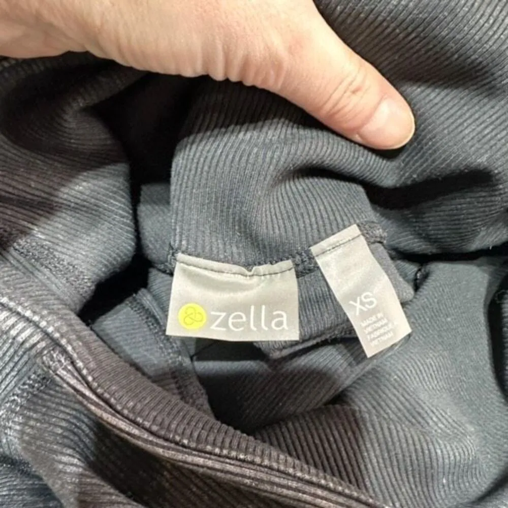 Zella Ribbed Bike Shorts‎ Black Marled Tie Dye Size XS 9” inseam - Image 7