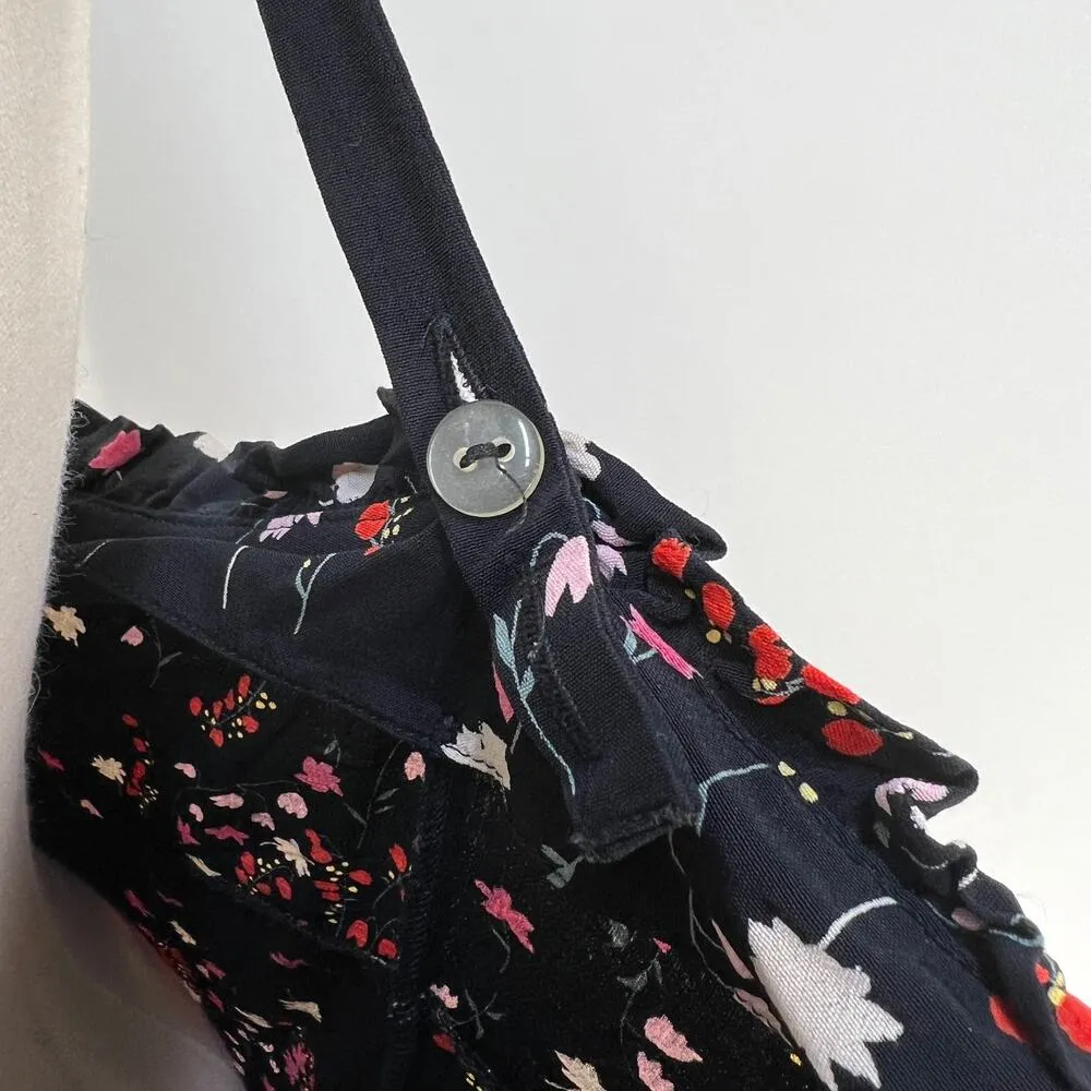 Vintage Elisabeth by Liz Claiborne Petites Floral Printed Maxi Dress Black Size 2X - Image 6