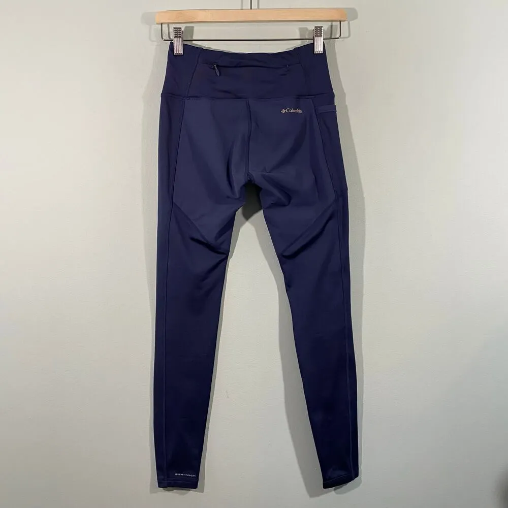 Columbia Women's Blue Colorblock Omni-block Athletic Leggings Size XS - Image 7