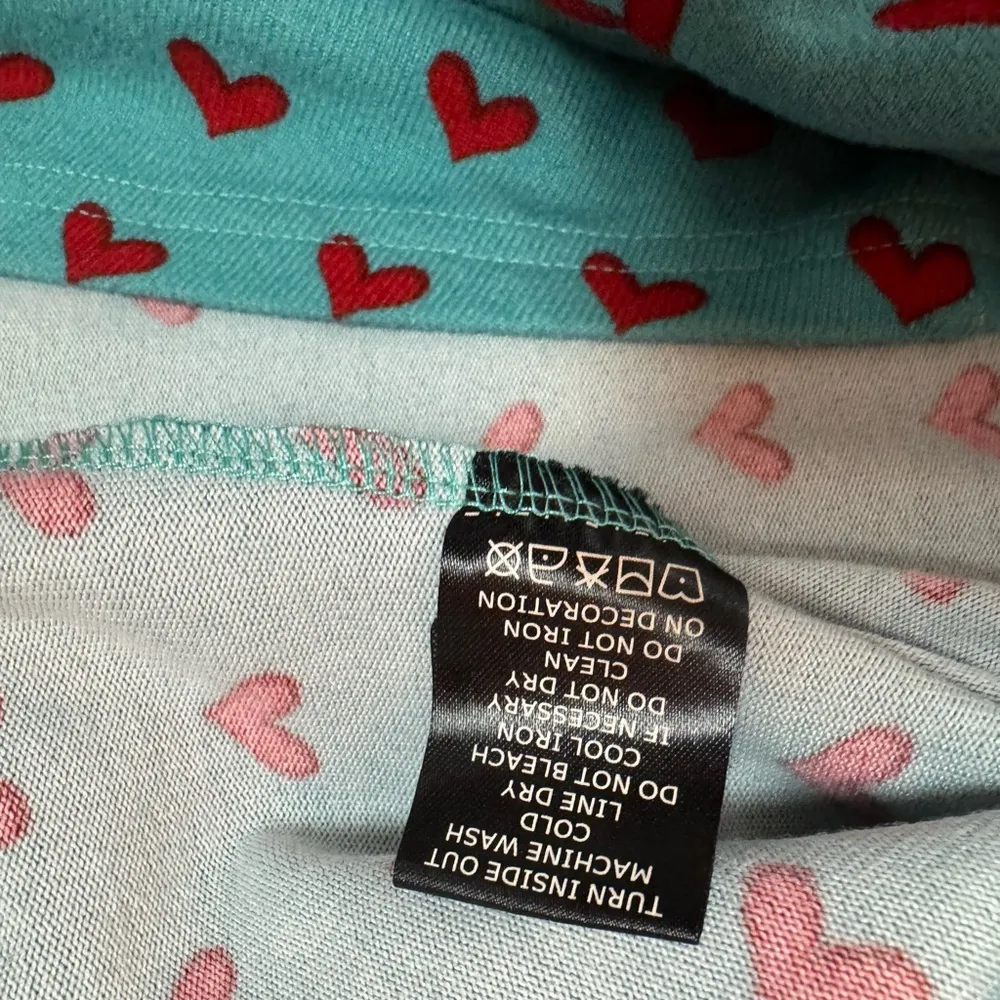 Voodoo Vixen Heart Patterned Dress with Red Accents Size Small. E73 Blue - Image 5