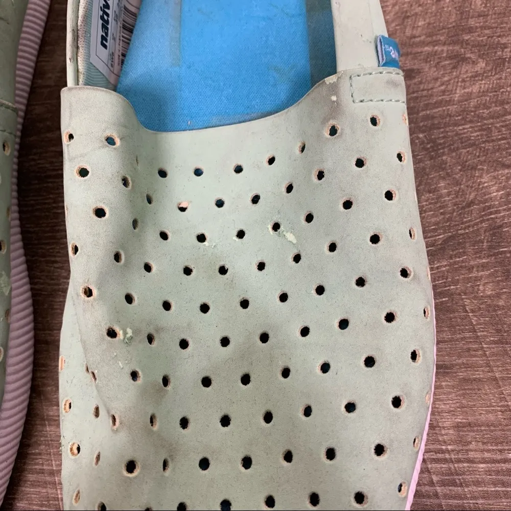 Native Green Perforated Slip On Shoes Size 8 - Image 9