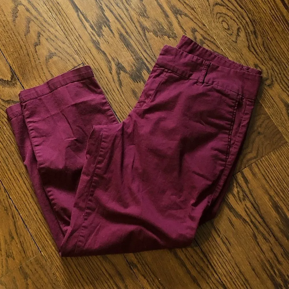 KUT FROM THE KLOTH Womens Maroon Cropped Pants Sz 8 - Image 7