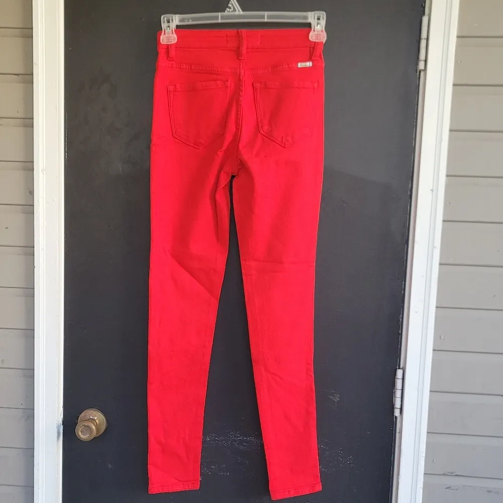 KanCan True Red Skinny 5 Pocket Jeans 25 - Image 7