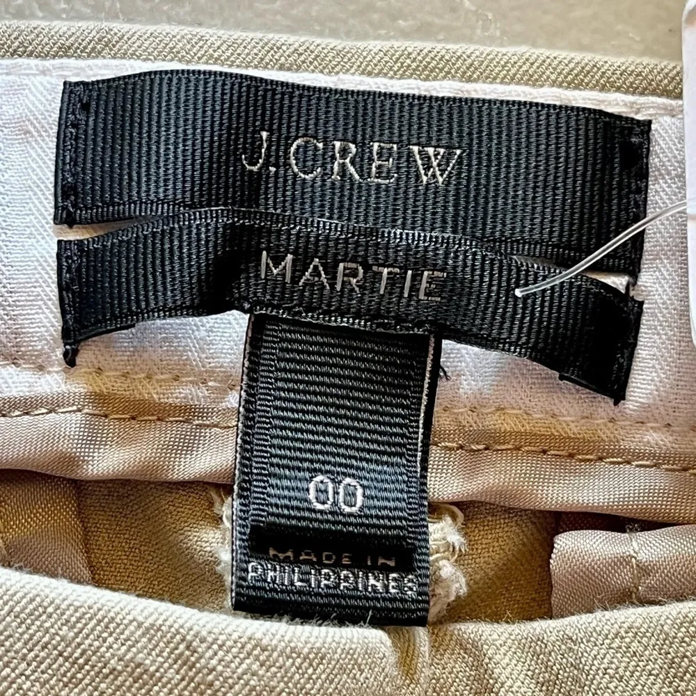 J.Crew Beige Tailored Trousers Women’s Cropped Pants 00 low Rise - Image 8