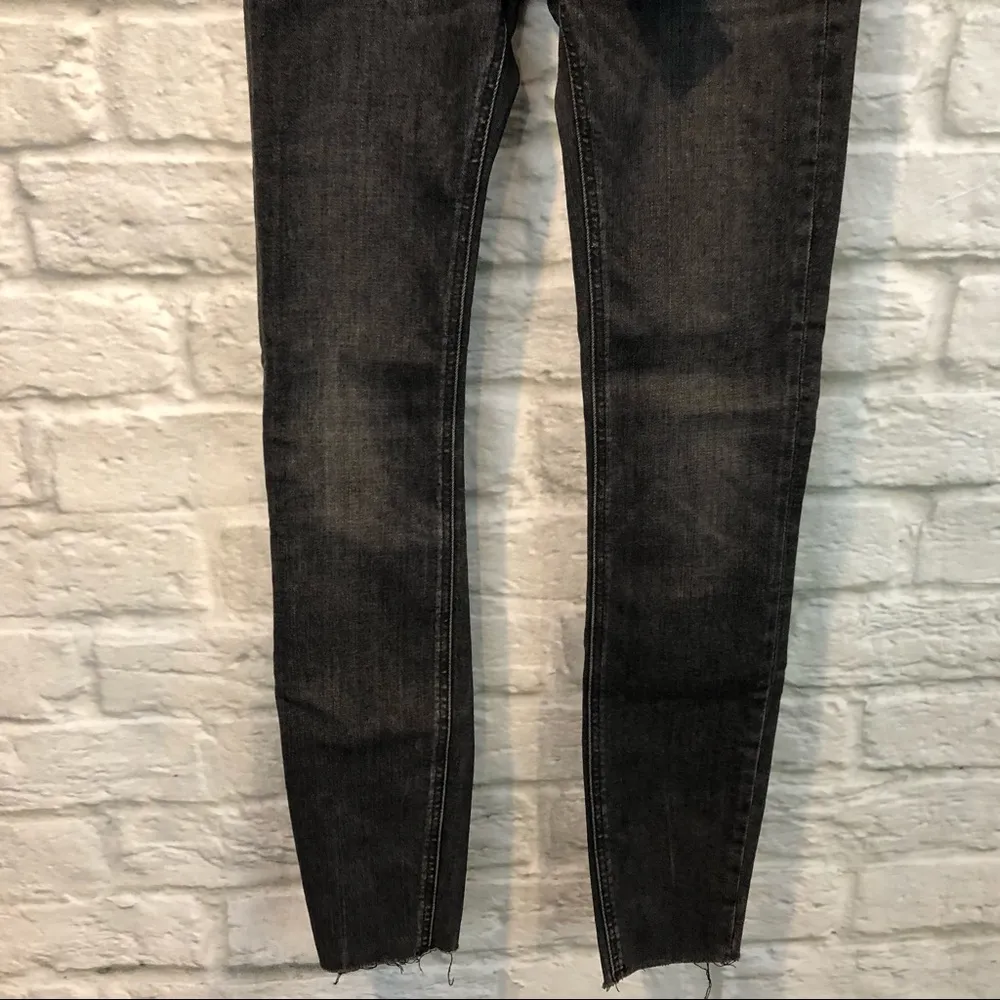 NWT  US 2 Super Skinny Uptown Black Raw Hem Mid-Rise Jeans - Image 6