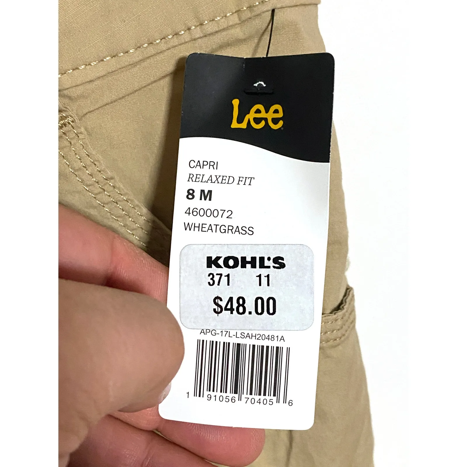 Lee Relaxed Fit Cargo Capri Roll Pants Womens 8M Gorcpore Outdoors Travel NWT - Image 9