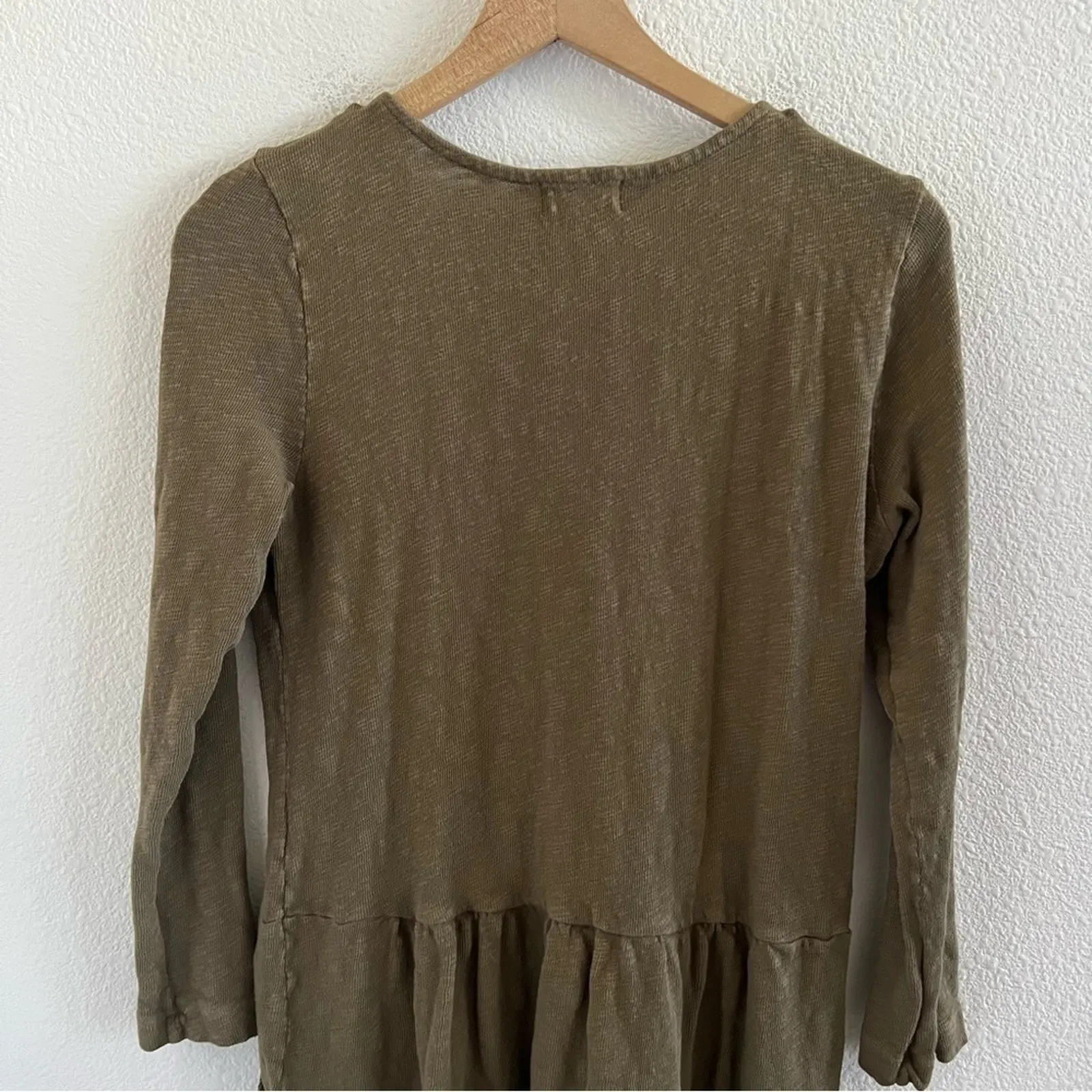 Anthropologie t.La Olive Green Textured Knit Dress Long Sleeve S P Size undefined - Image 5