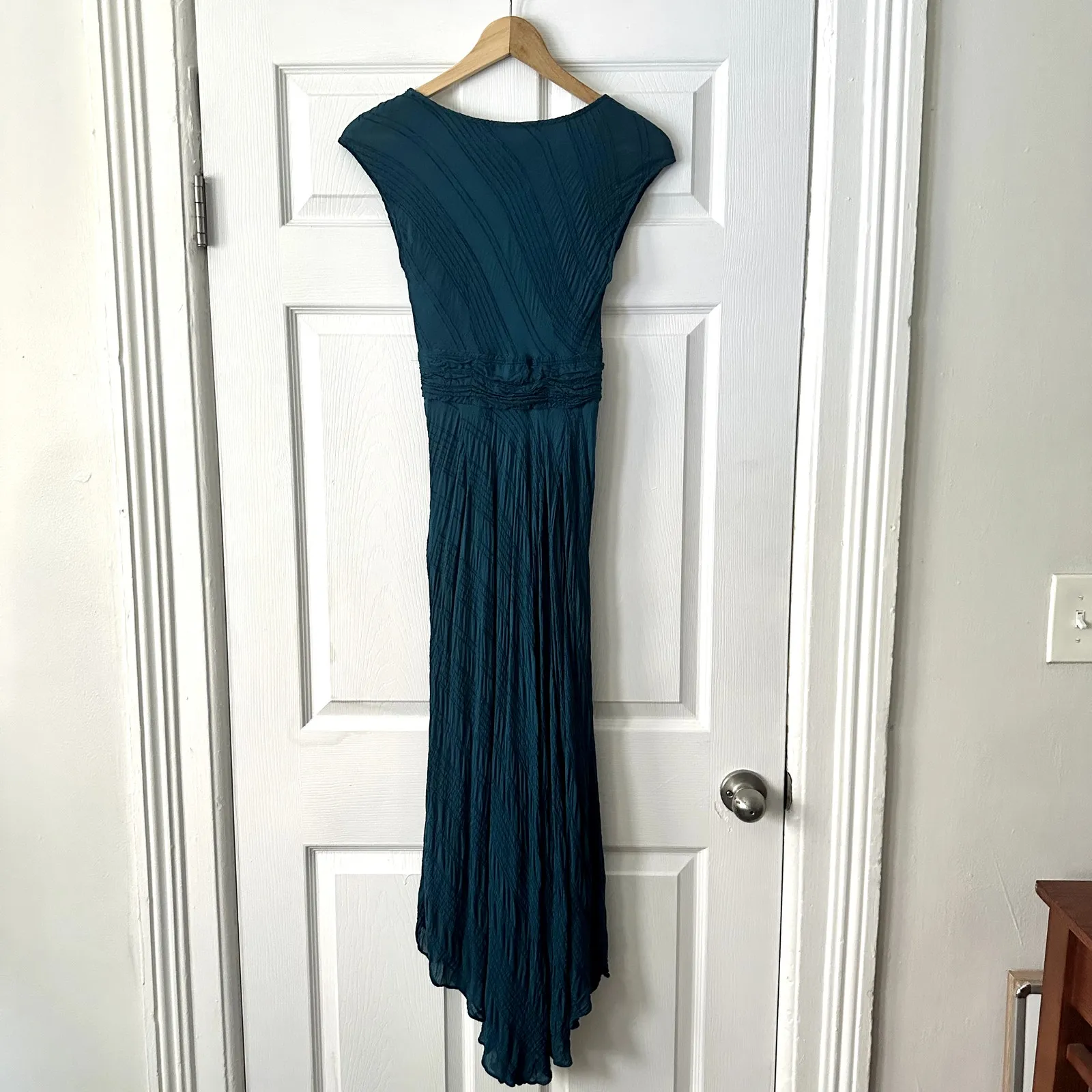 Moulinette Soeurs Anthropologie Guinevere Maxi Dress Sz 0 Blue - Image 5