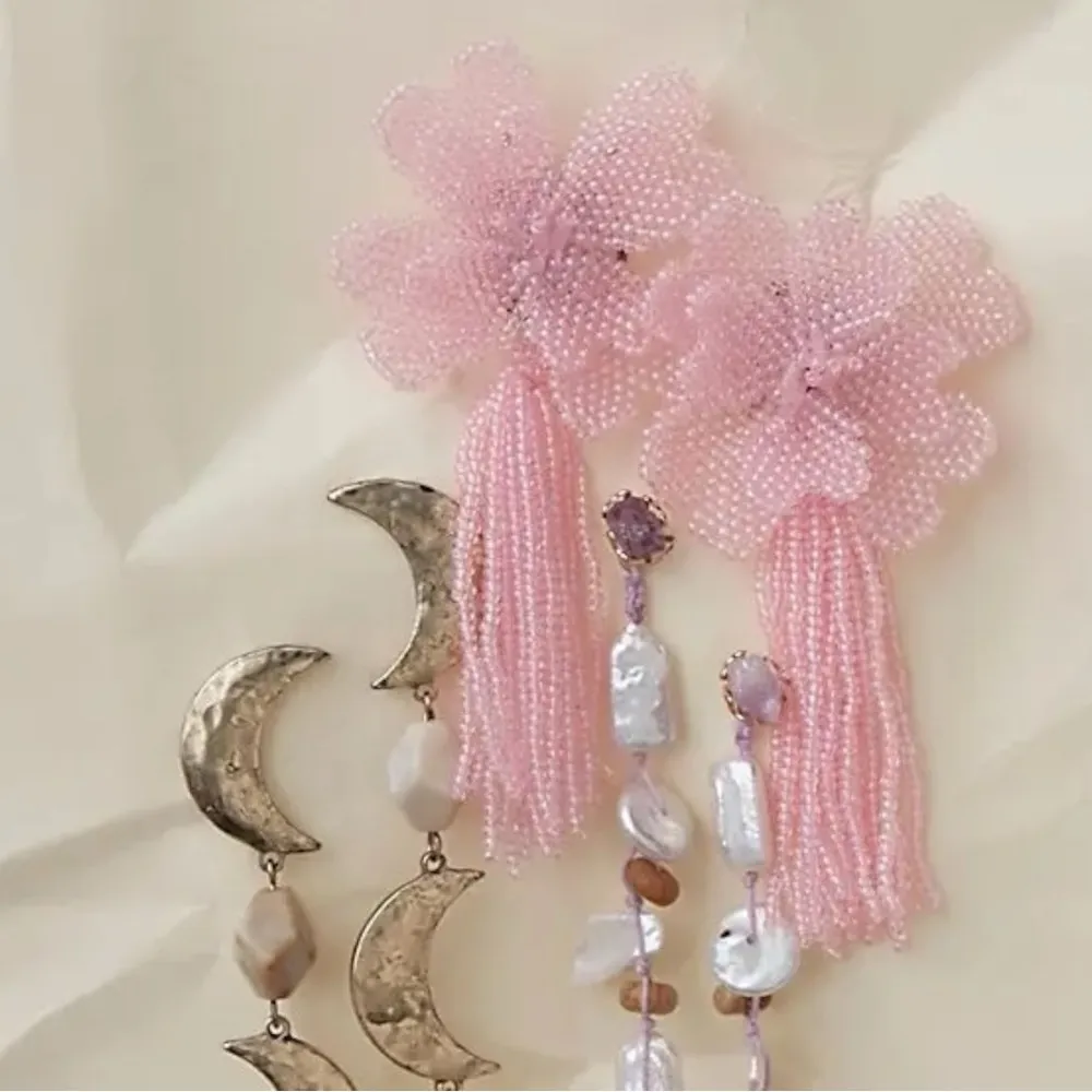 Free People Oracle Dangles in Blush Iridescent NWT Fairy Mermaid Summer Beach - Image 12