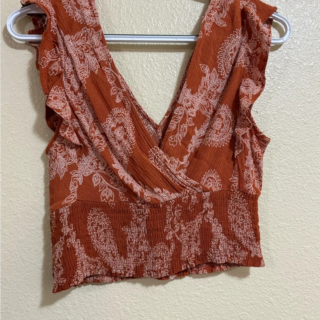 Paper Crane Terracotta Paisley Blouse - Image 4
