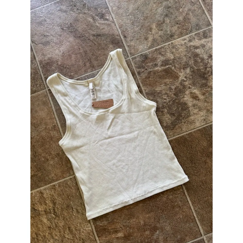 Skims Cotton Rib Tank Bone Size 2X - Image 3