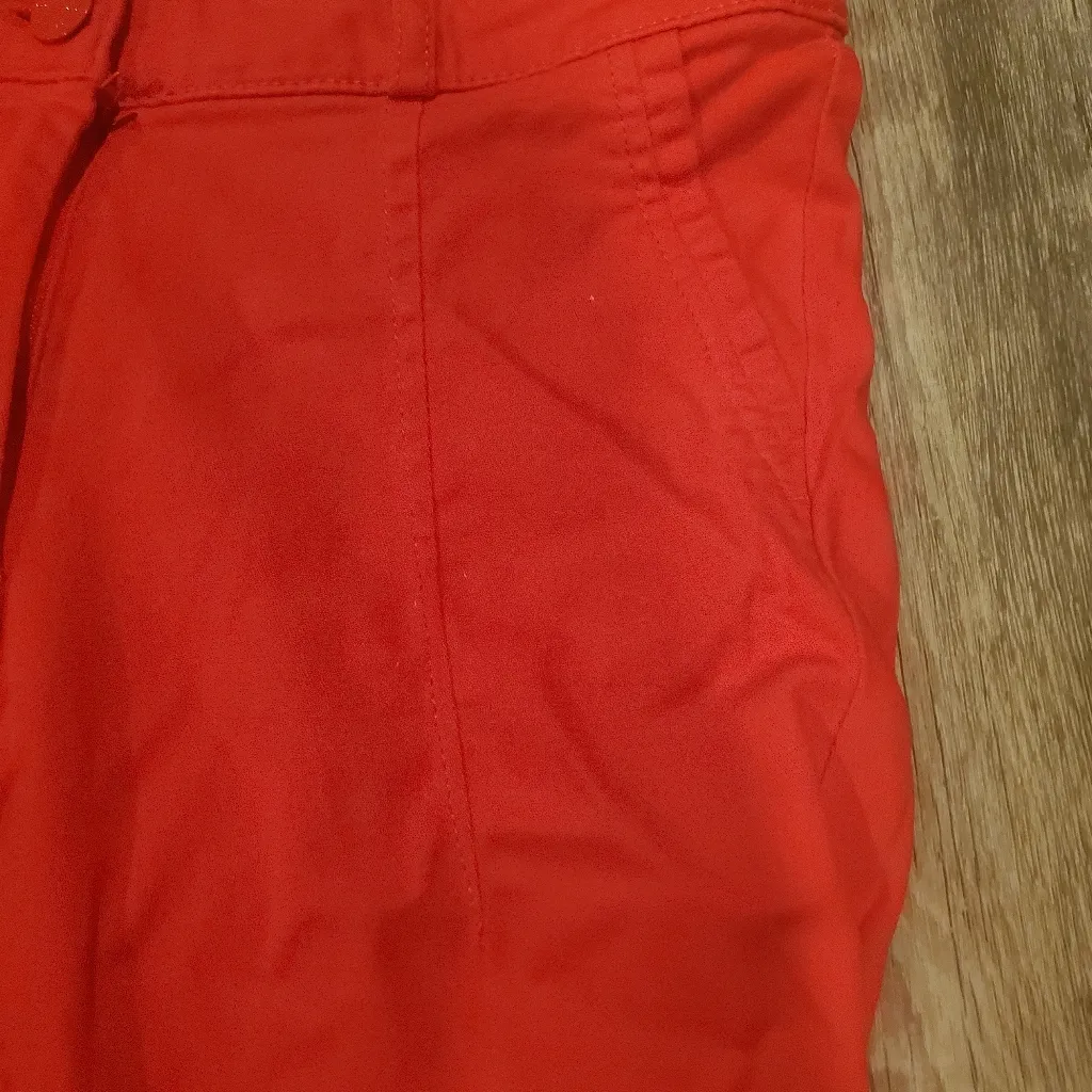 H&M Women's Bright Red Slim Pants Trousers Size 6 Womens Flattering Style - Image 2