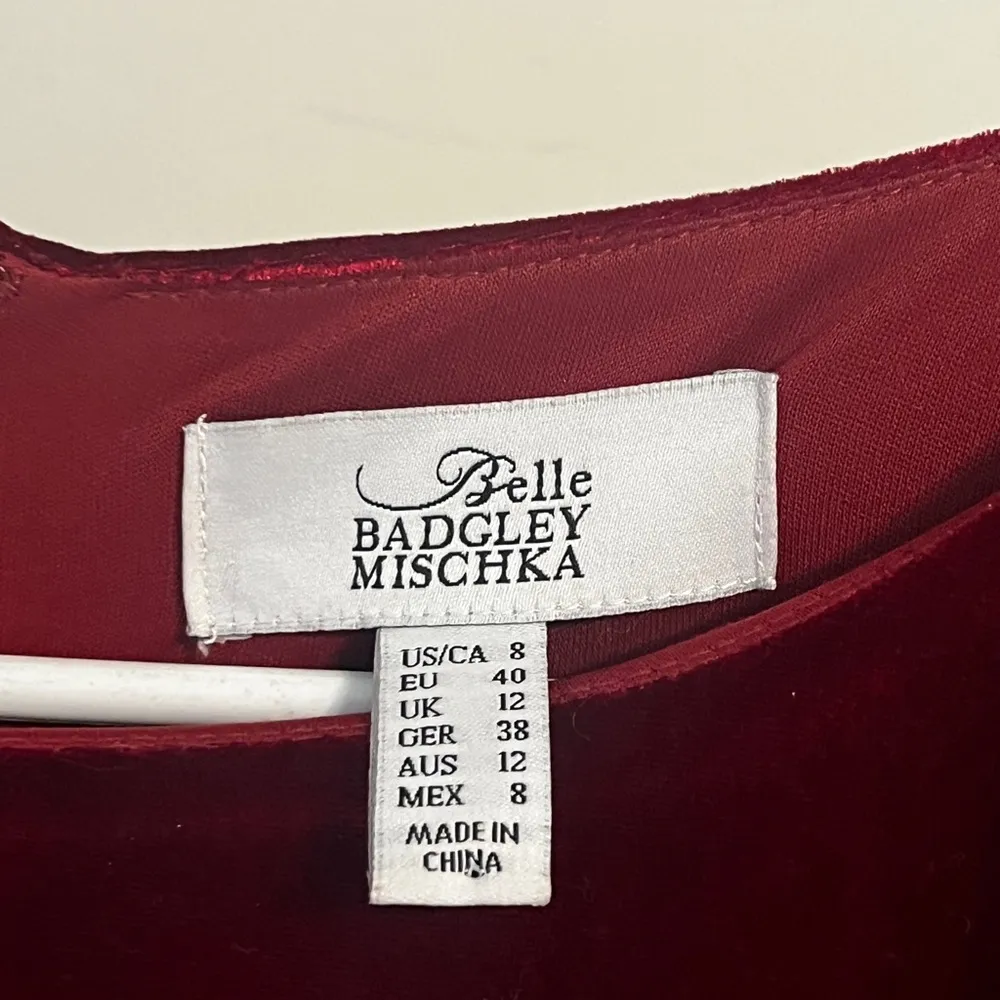 FINAL PRICE Red Velvet Badgley Mischka Dress - Image 4