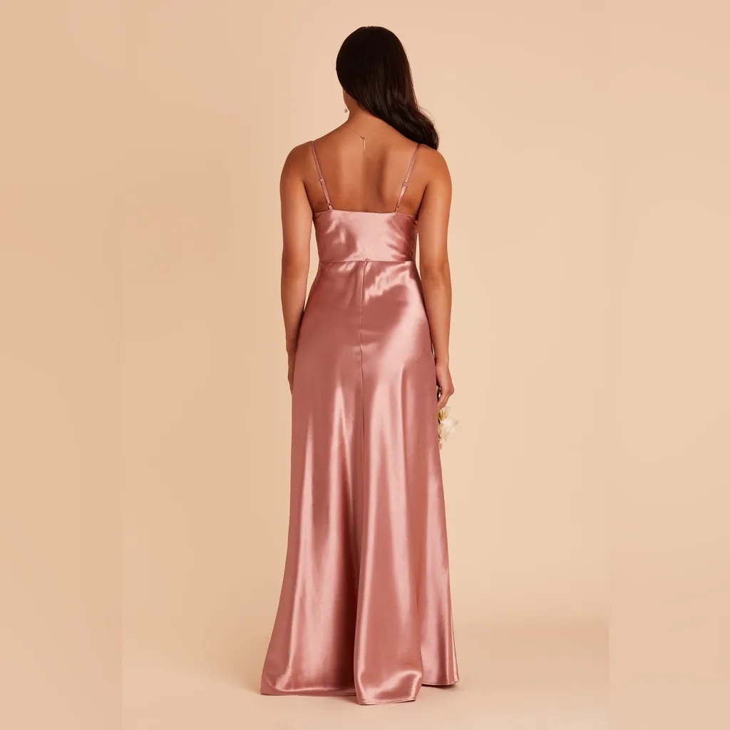 Birdy Grey Lisa Dress in Shiny Satin Desert Rose size small maxi dress - Image 2