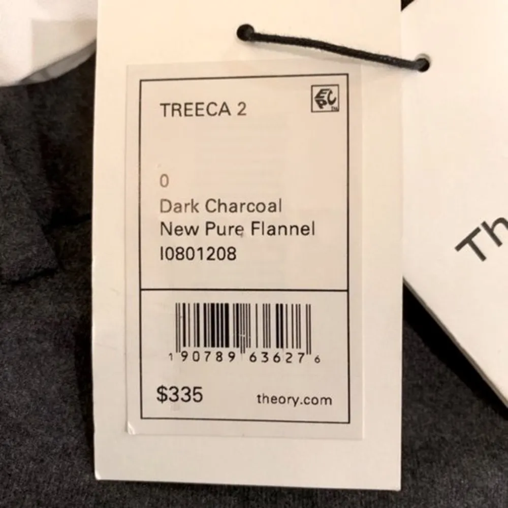 Theory Treeca 2 New Pure Flannel Pants Gray Women’s Size 0 New With Tags! - Image 5