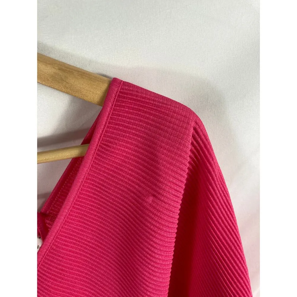 MNG Mango Pink Texture Mini Dress Size 6 - Image 5