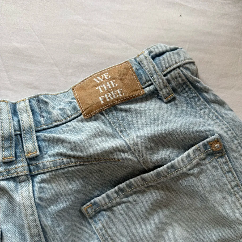 Free People- We The Free Good Luck Midrise Barrel Jeans Sz 27 - Image 6