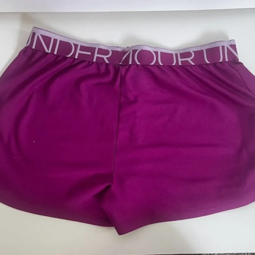 HeatGear Women's Size medium Dark Magenta Loose Fit Athletic Shorts - Image 3