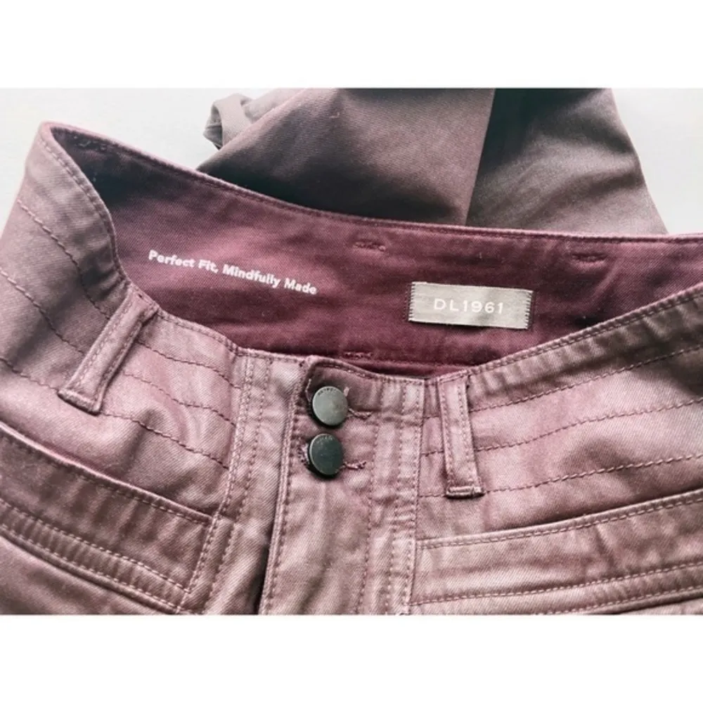 DL1961 • RARE Susie High Rise Tapered Coated Jeans - Image 5