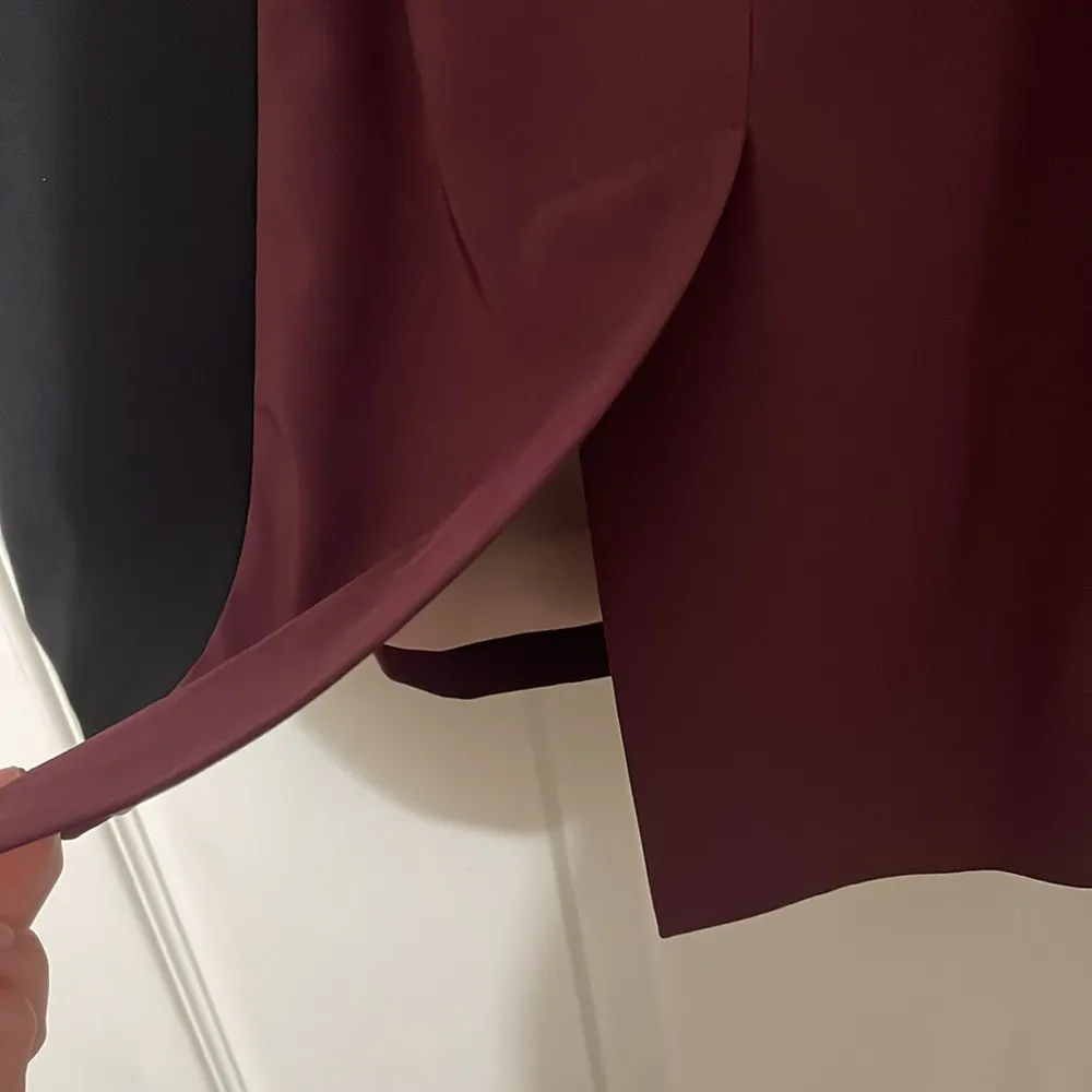 Karen Millen Signature Pencil Dress Black & Maroon Lace Size 10 EUC - Image 6