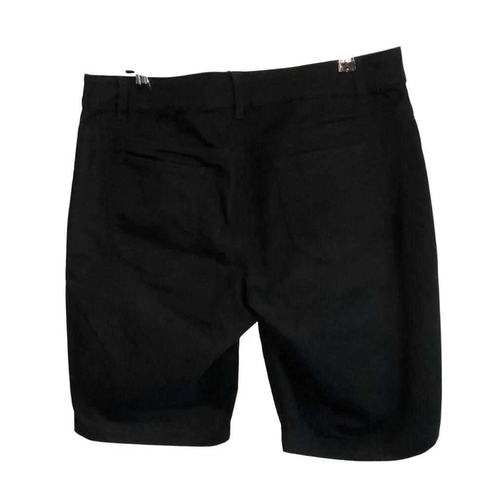 Chicos Platinum Denim Black Bermuda Shorts Size 2 12  Cotton Womens Casual Wear - Image 2