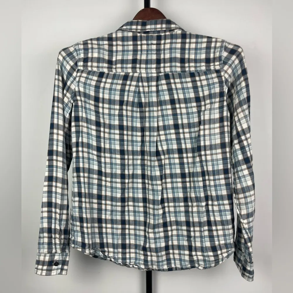 Current/Elliott Blue Witty Plaid‎ Slim Boy Long Sleeve Button Up Shirt - Image 7