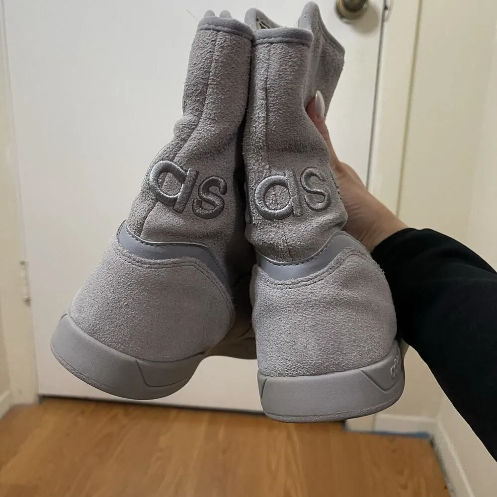 RARE!! ADIDAS gray suede sherpa lined slip on Extaboot size US 8 - Image 6