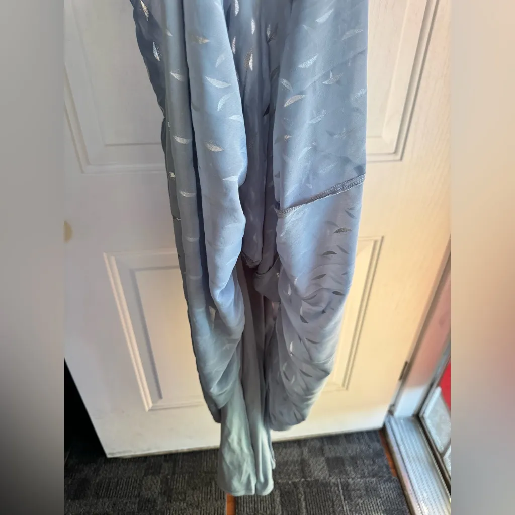 DONNA RICCO New Y Blue Metallic Moon Print Sleeveless Midi Dress Women’s Size 4 - Image 12