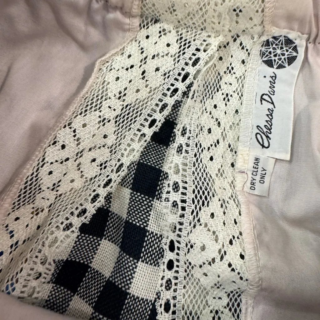 vintage CHESSA DAVIS Black Patchwork A - Image 6