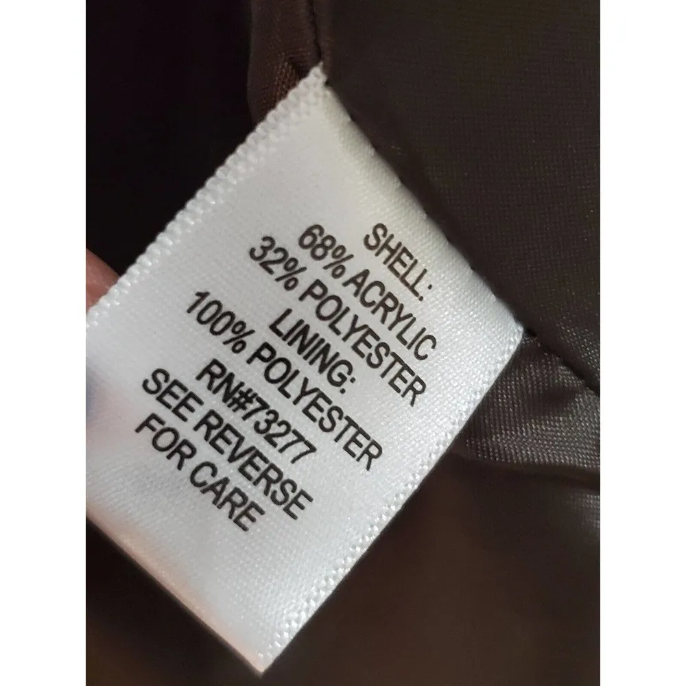 Dana Buchman Women's Brown Acrylic Long Sleeve Single Breasted Jacket Blazer L - Image 10