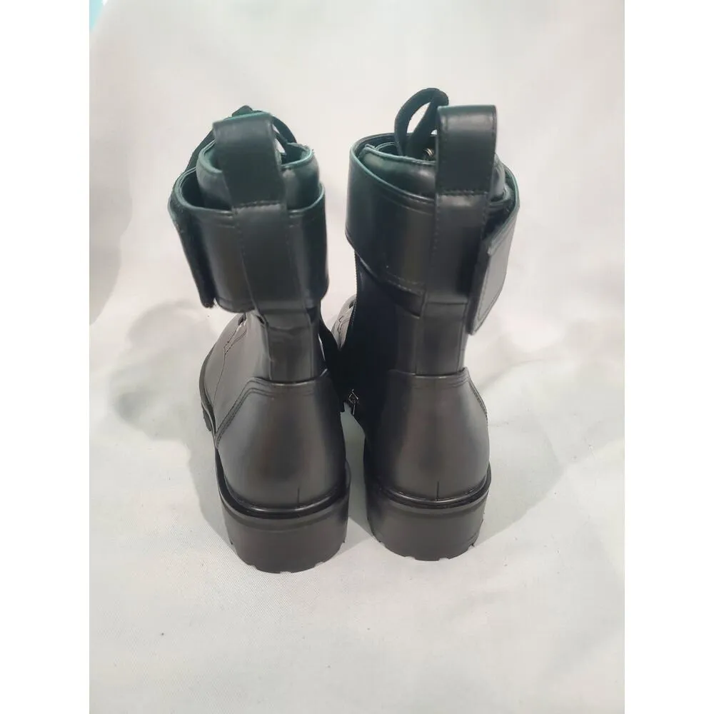 Kate Spade Womens Joplin Ankle Boots Lace Up Black Leather Lug Sole Size 9B.s58 - Image 4