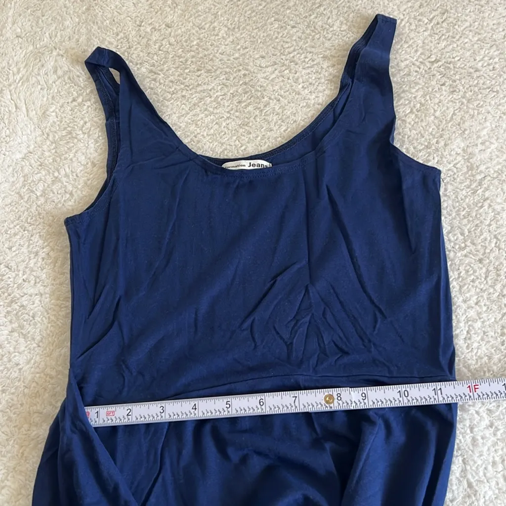 Reformation Kaila Knit Wrap Dress Scoop Neck Navy Blue Size‎ S - Image 5