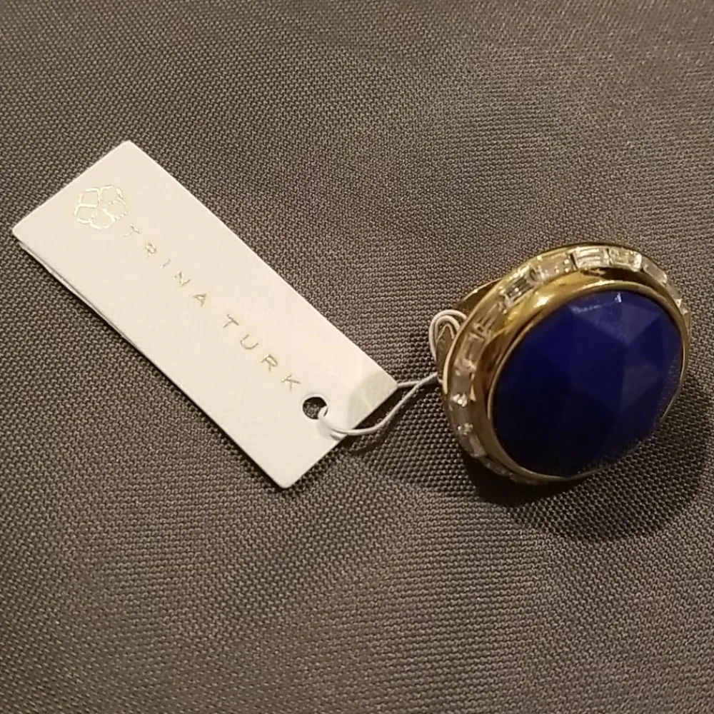 💕TRINA TURK💕 Domed Stone Bezel Set Crystal Ring - Image 12