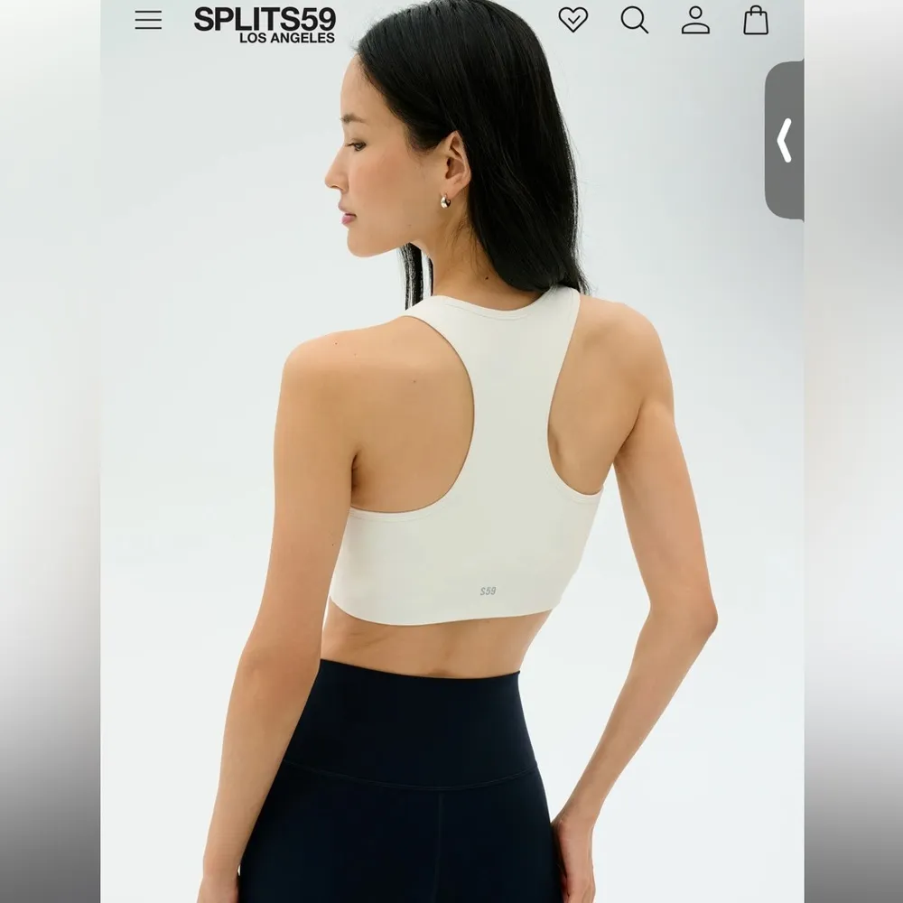 Women’s Splits 59 Pink V Neck Ruched Sport Bra Activewear Yoga Athleisure Size S - Image 12