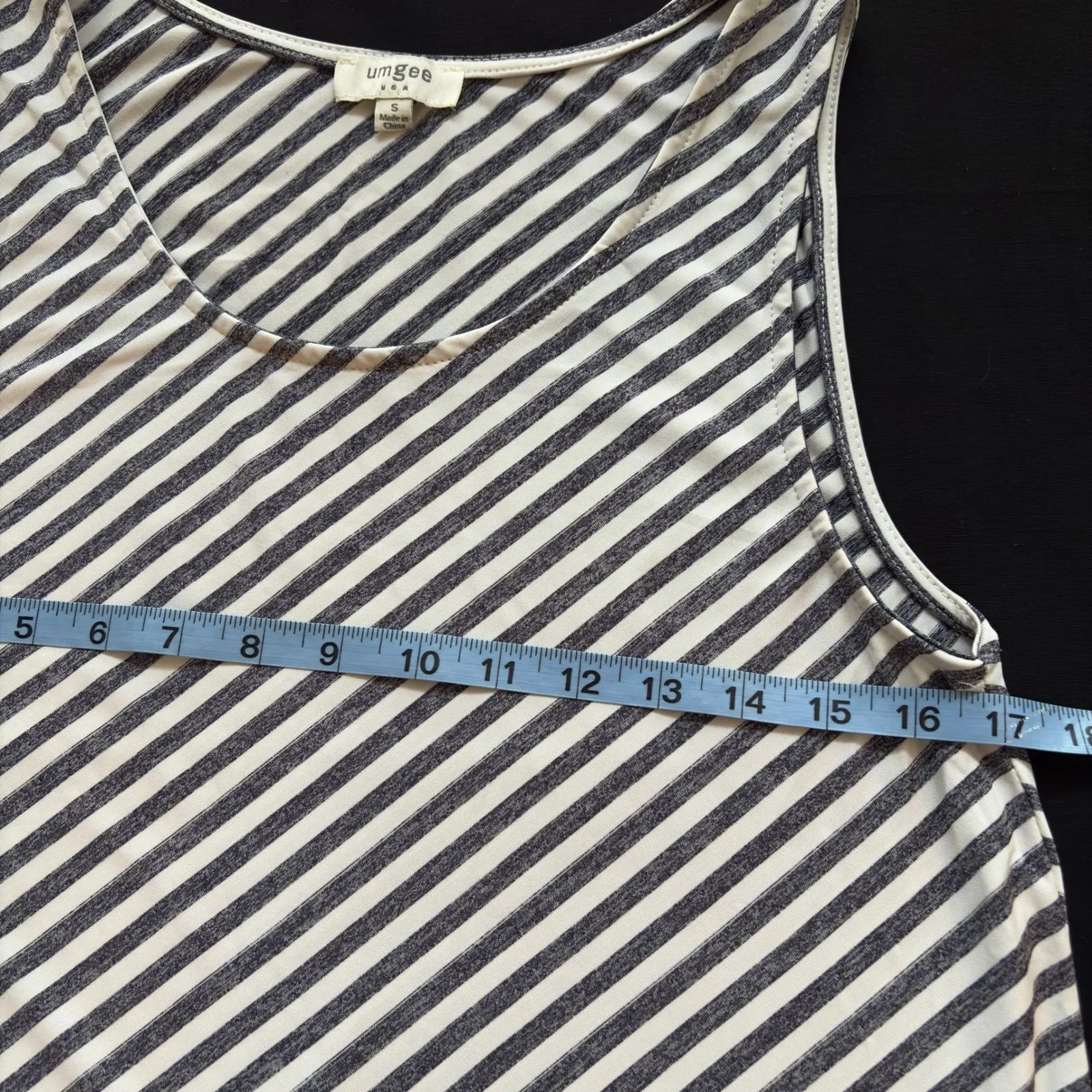 Umgee Striped Tassel‎ Tank Top Tunic Sleeveless Casual Summer Beach Cover Up S - Image 7