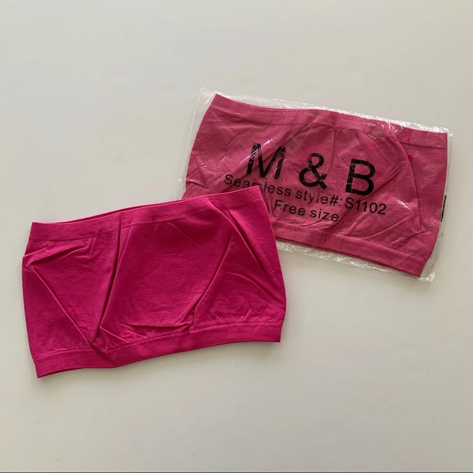 Boutique | Ziva Hot Pink Seamless Bandeau Bralette Two Piece Bundle OS - Image 6