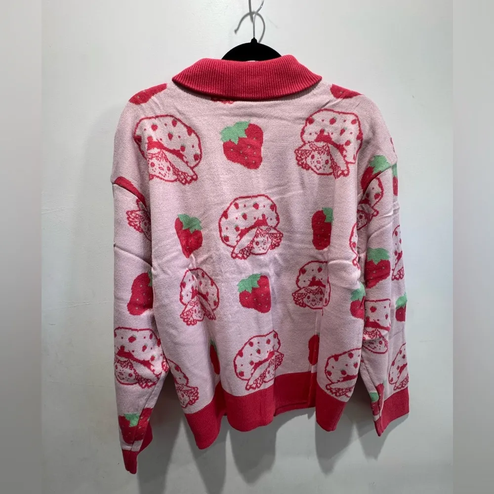 Her Universe Strawberry Shortcake Bows Collared Cardigan (X-Large) - Image 3