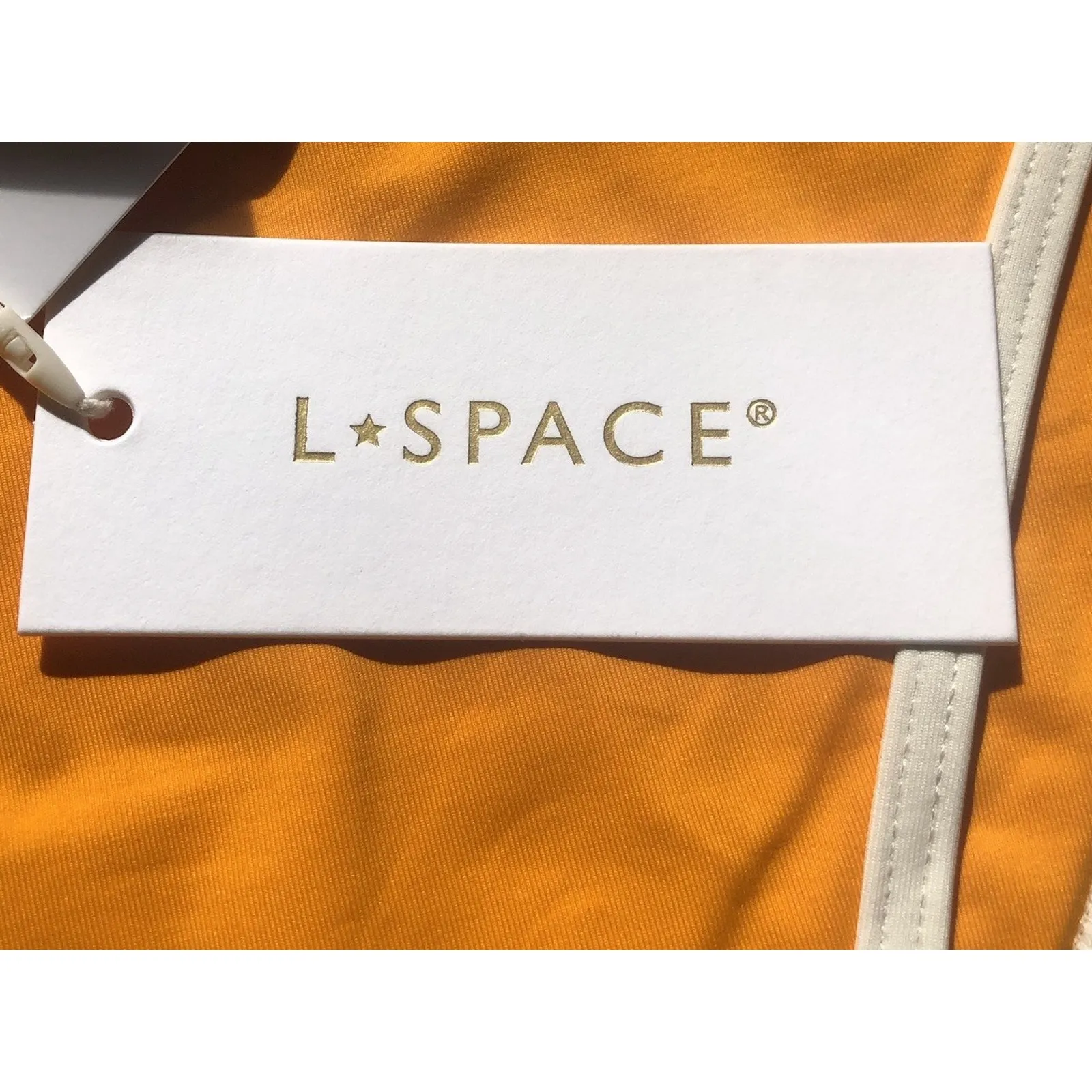 LSpace Bitsy Cut Nora Bikini Bottom Mango Cream Women's Size Small NWT - Image 9