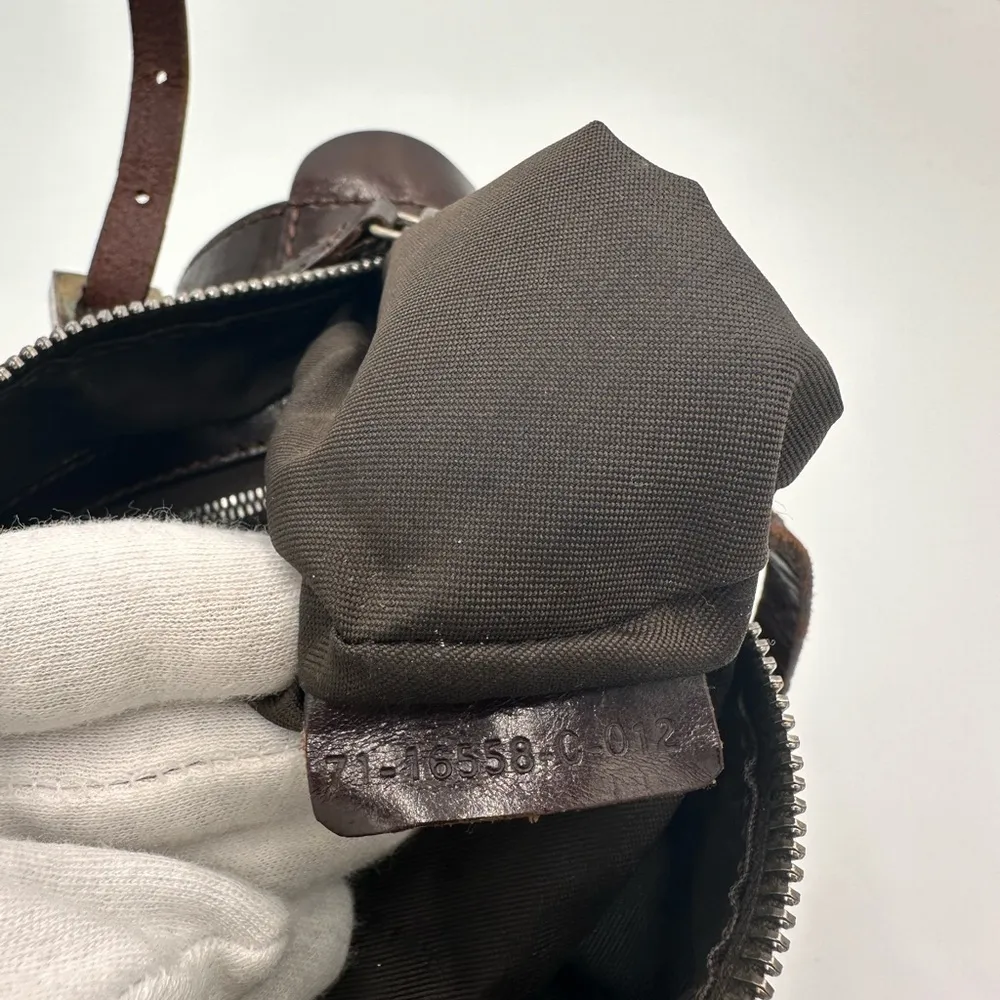 FENDI Zucca Mini Boston Handbag and Compact Wallet - Image 6