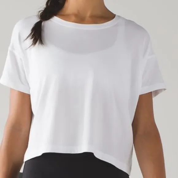 Lululemon Cates Crop Tee tshirt cropped top crewneck pima cotton short sleeve - Image 10