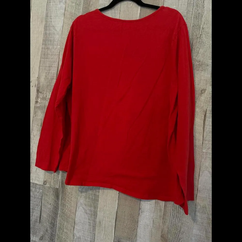Festive Red Long Sleeve Tee - Image 4