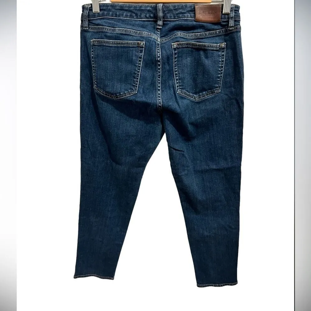 Lauren Ralph Lauren  Straight Ankle Denim Blue Jeans Women's Size 8 - Image 3