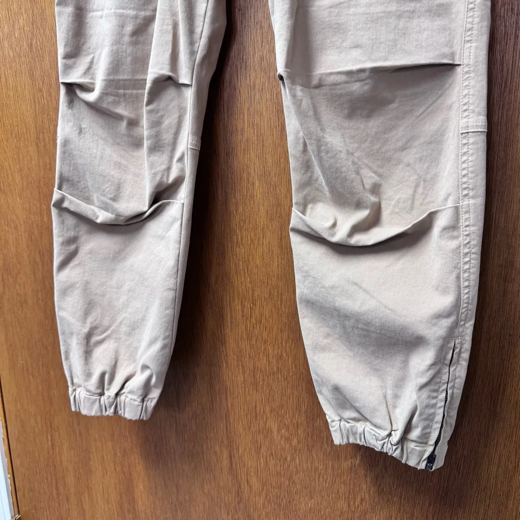 Nili Lotan Cropped Military Pants Slim Zipper Ankles Khaki Tan 10 - Image 5