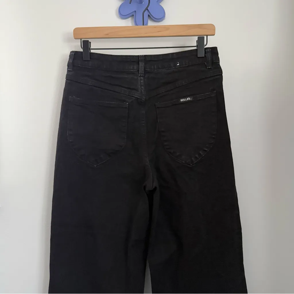 Rolla’s 31 High Rise Wide Leg Jeans Black - Image 6