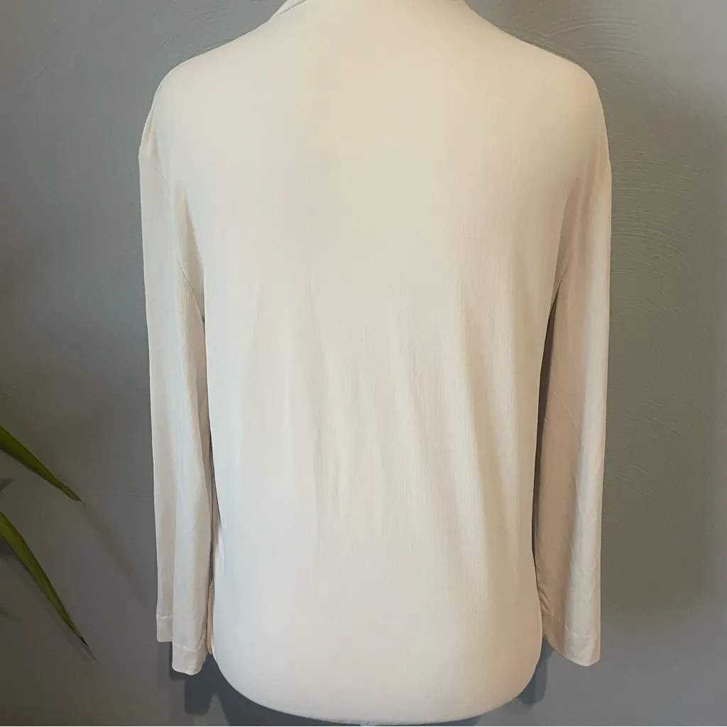 MM.LaFleur Deneuve Faux Wrap Blouse in Cream - Image 5