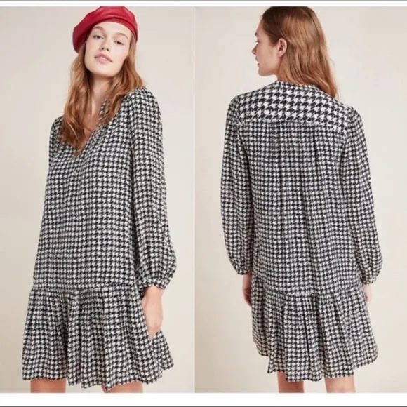 Anthropologie Maeve Sterling Hoodstooth Dress Size Medium - Image 2