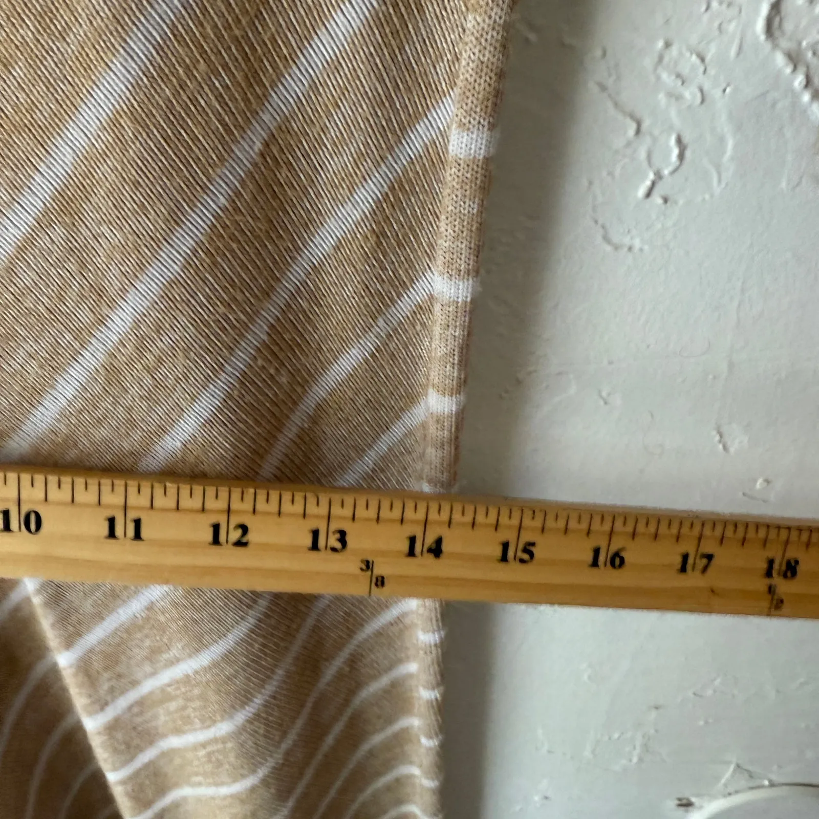 Nurture Tan White Striped Maxi Dress Size Small‎ V - Image 8